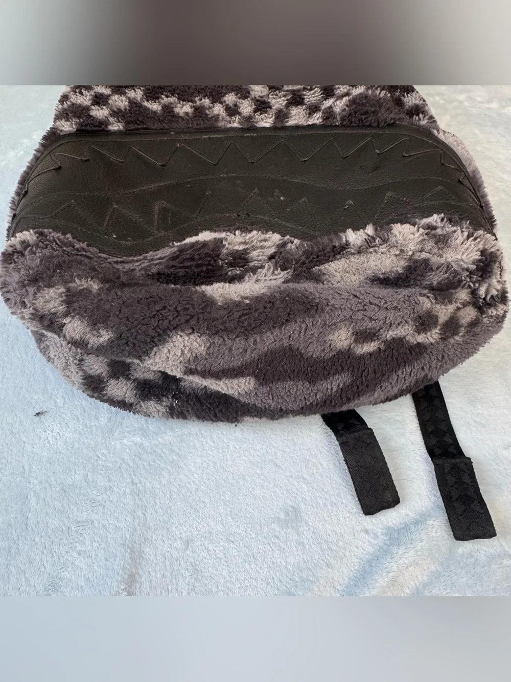 Sprayground Backpack Limited Edition Fur Sip Plush Aspen Black